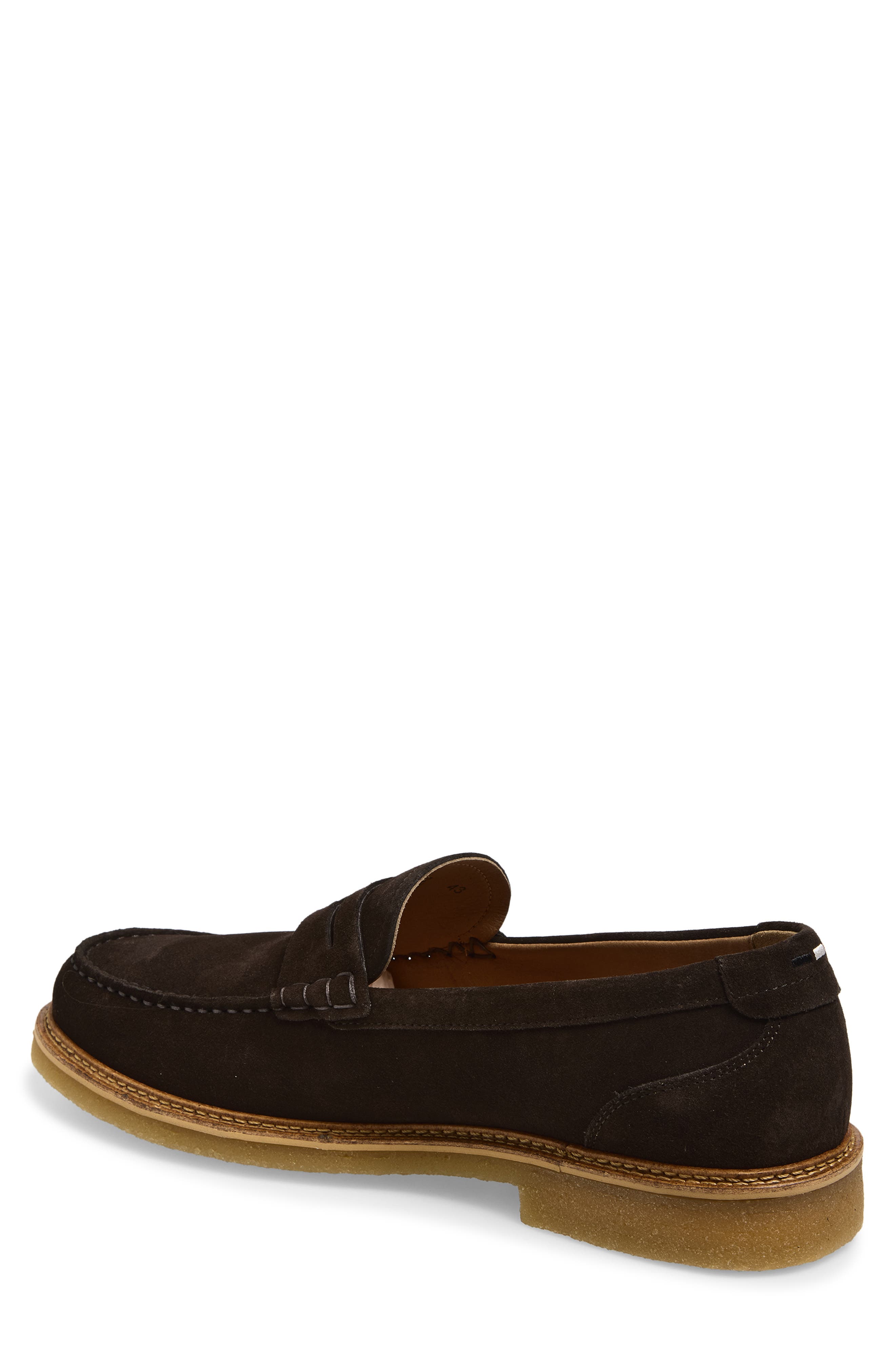 BOSS Kope Moc Toe Penny Loafer, Alternate, color, Dark Brown