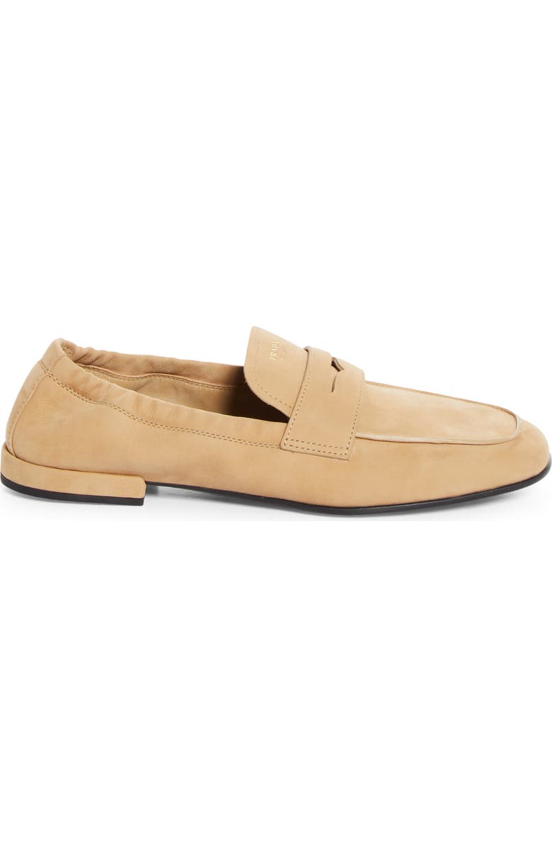 Prada Shuffle Penny Loafer, Alternate, color, Deserto
