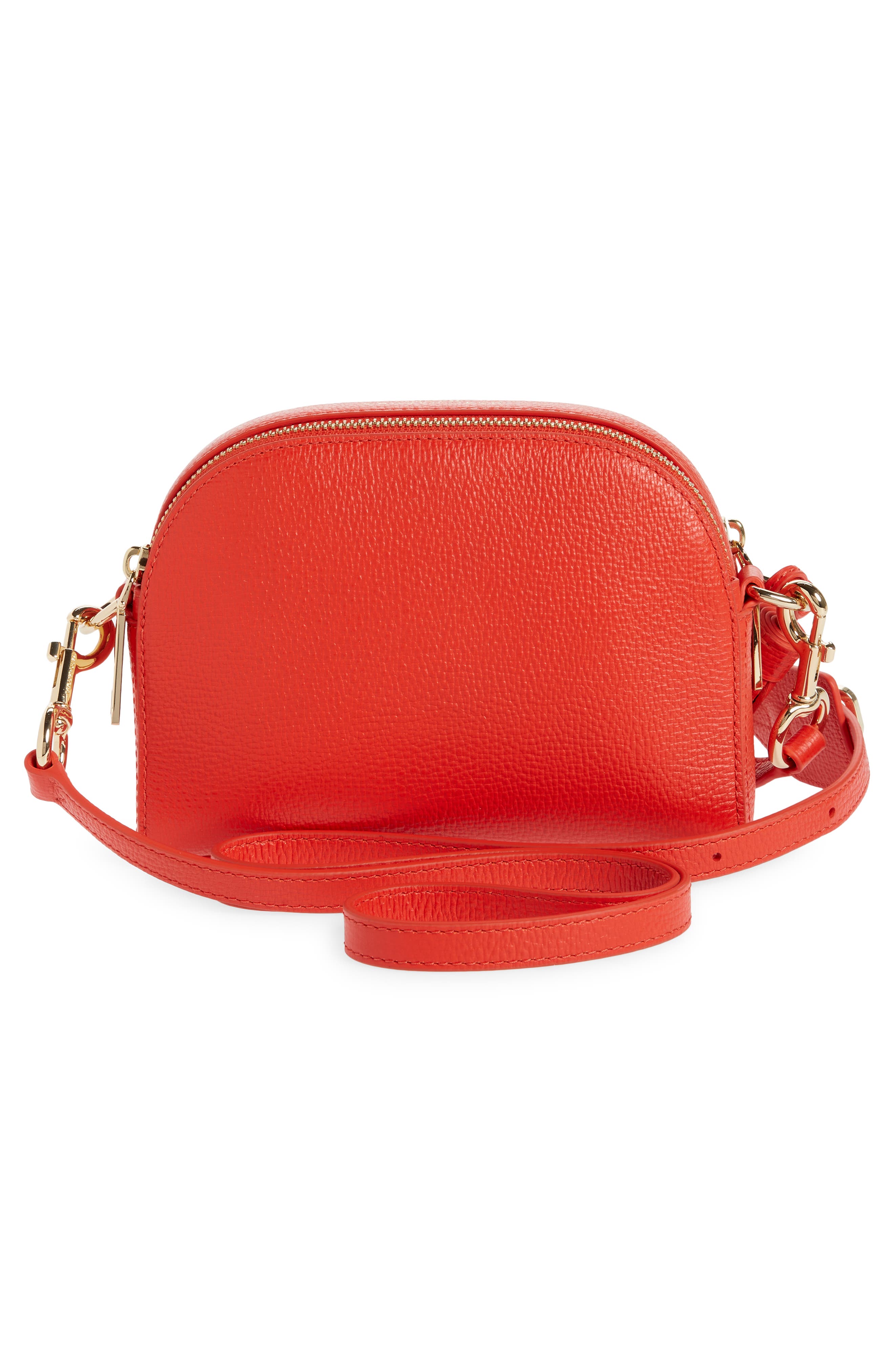 The Shutter Leather Crossbody Bag, Alternate, color, POINCIANA