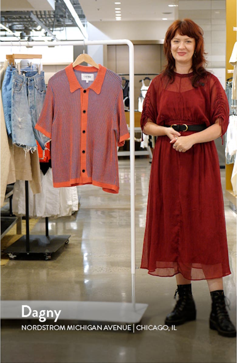 Plated Short Sleeve Cotton Cardigan, sales video thumbnail