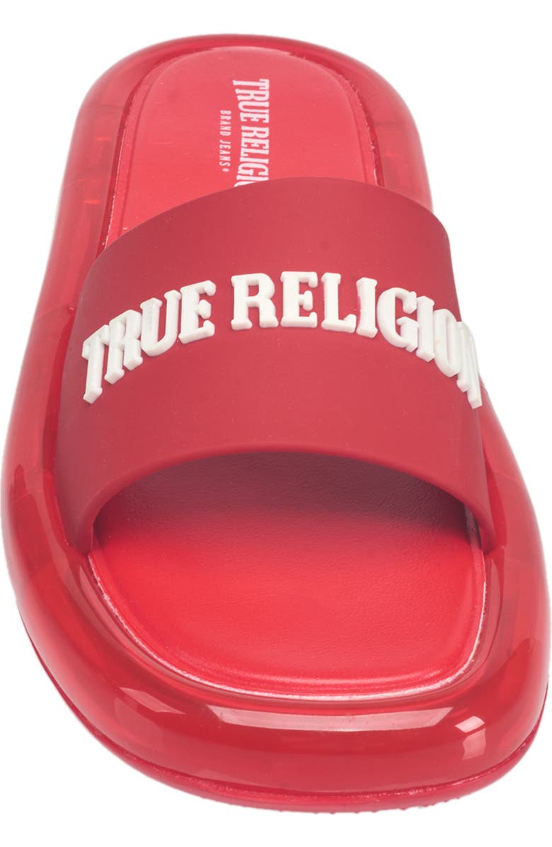True Religion Logo Strap Jelly Slide, Alternate, color,