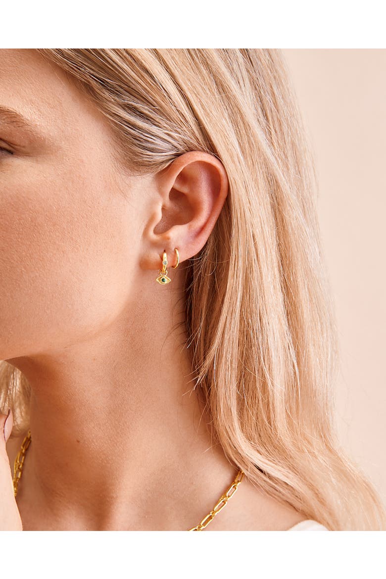 Classic Huggie Earrings, Alternate, color, Metallic Gold