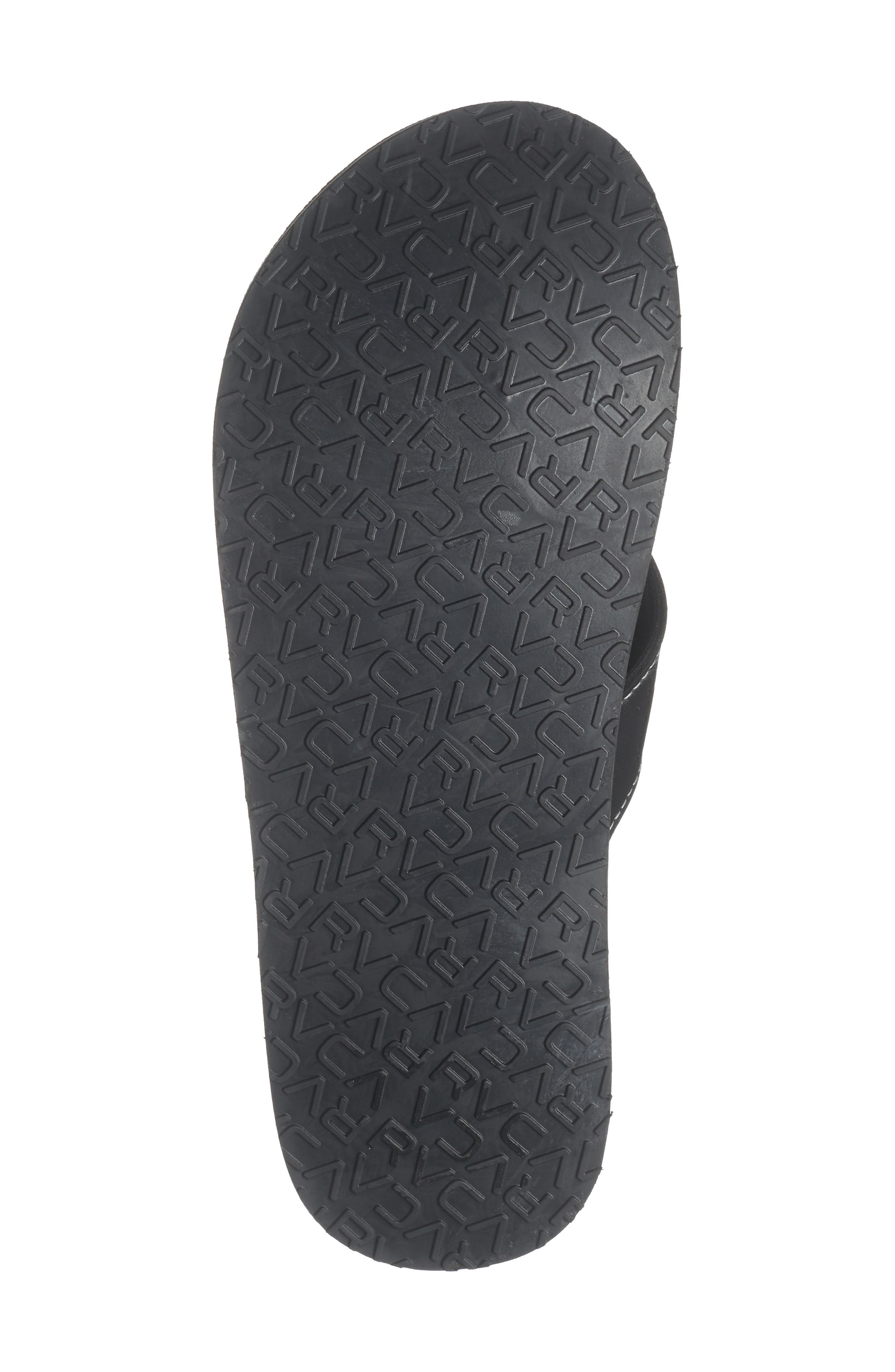 RVCA Perforated Flip Flop Sandal, Alternate, color, Black