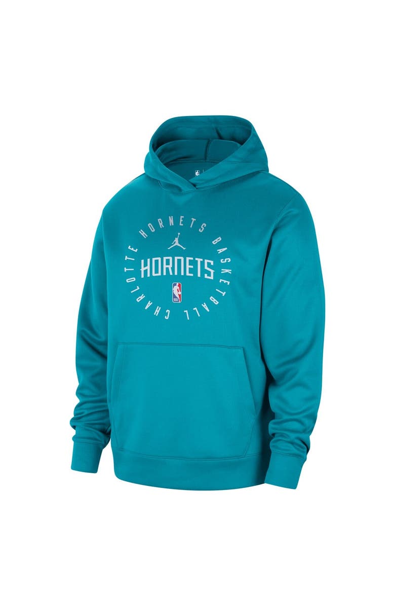 Jordan Brand Men's Jordan Brand Teal Charlotte Hornets 2024/25 Spotlight On-Court Practice Performance Pullover Hoodie, Alternate, color, Teal