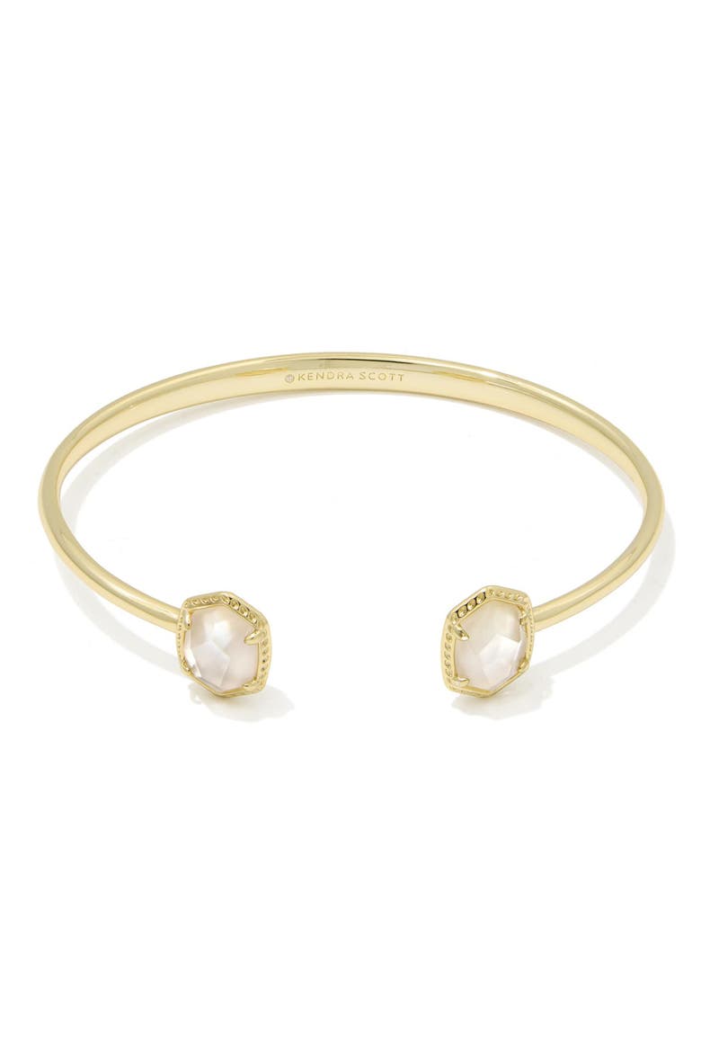 Daphne Frame Stone Cuff Bracelet, Main, color, GOLD IVORY MOTHER OF PEARL