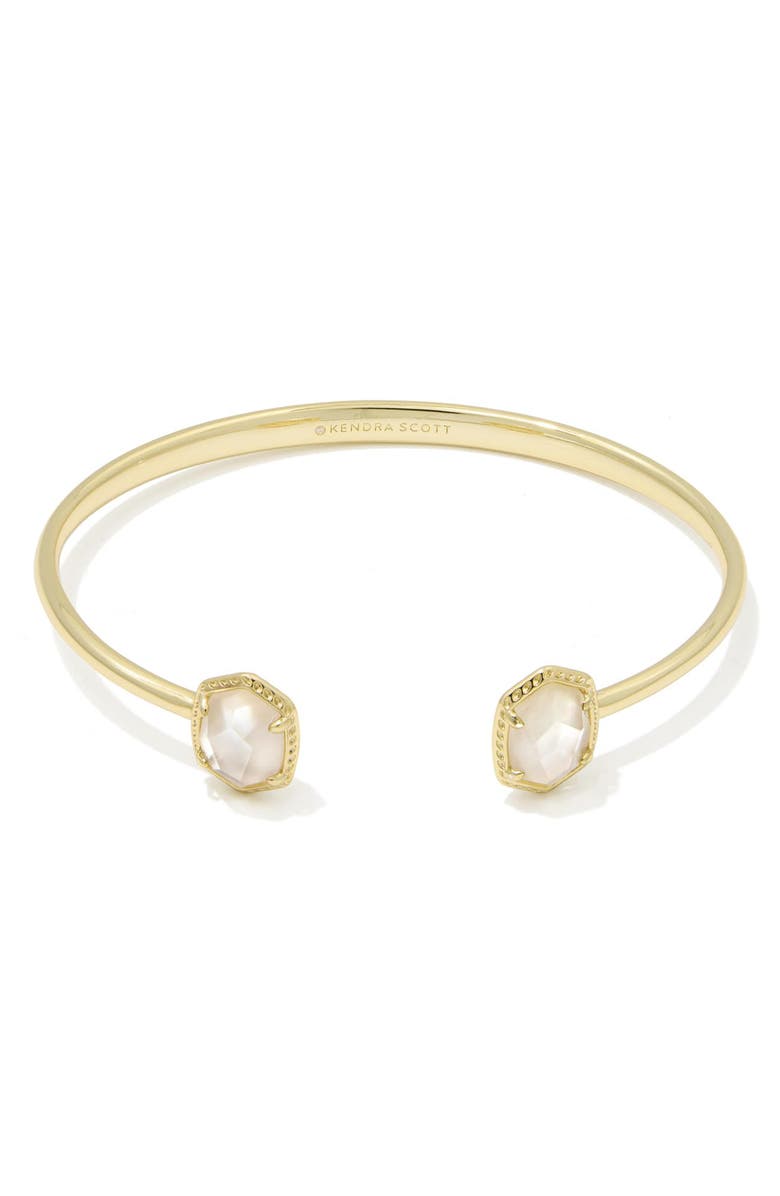 Kendra Scott Daphne Frame Stone Cuff Bracelet, Main, color, Gold Ivory Mother Of Pearl