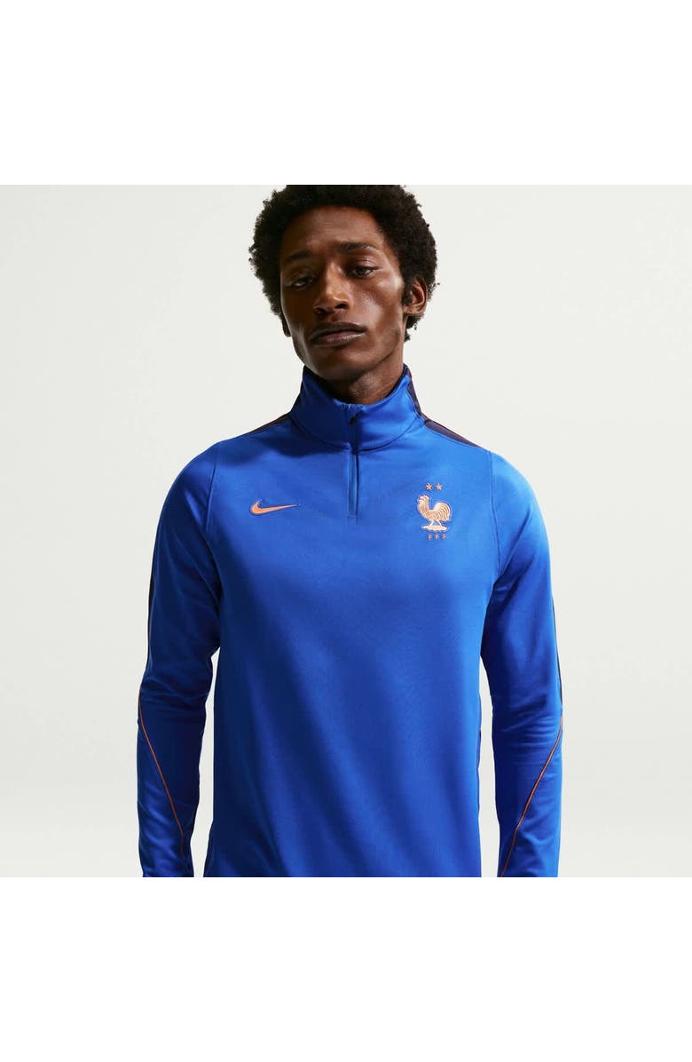 Nike Men's Nike Blue France National Team 2026 Strike Dri-FIT Quarter-Zip Drill Top, Alternate, color, Blue