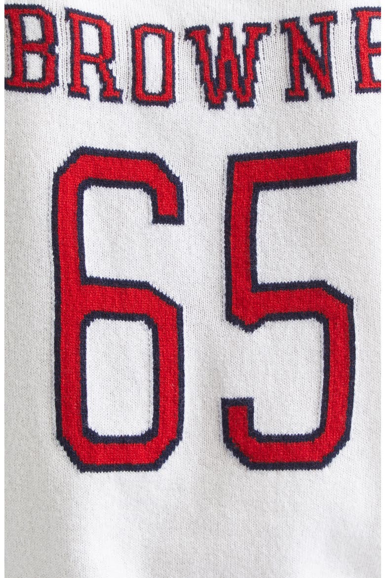 Jersey Intarsia Cashmere Sweater, Alternate, color, WHITE