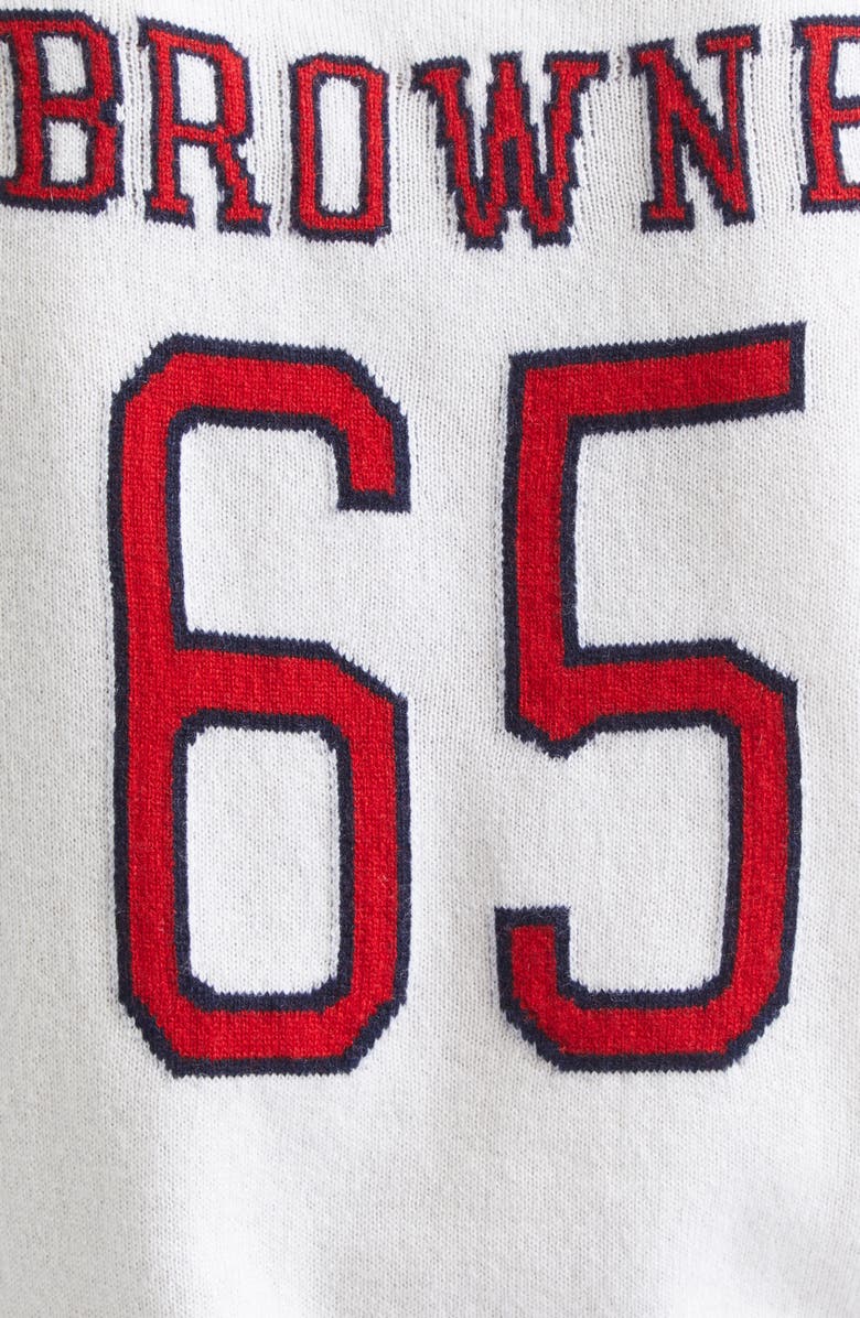 Thom Browne Jersey Intarsia Cashmere Sweater, Alternate, color, White