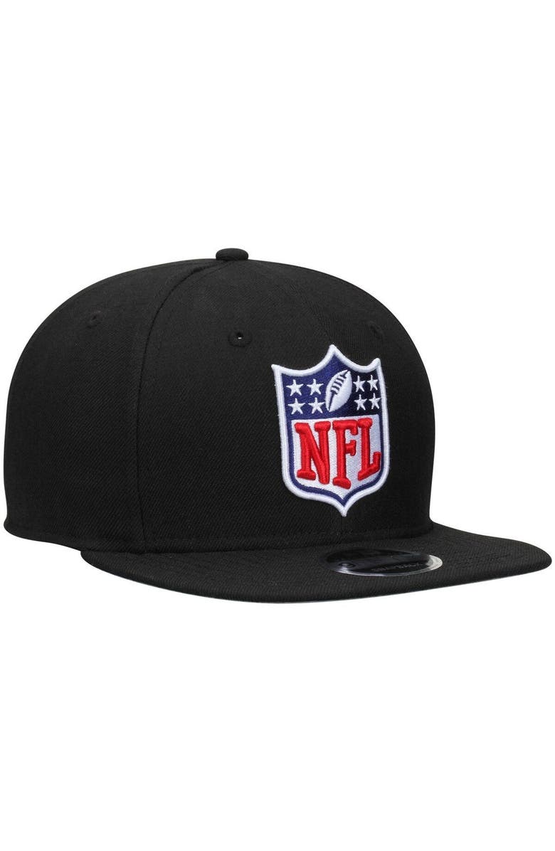New Era Men's New Era Black NFL Shield Logo Original Fit 9FIFTY Adjustable Snapback Hat, Alternate, color,