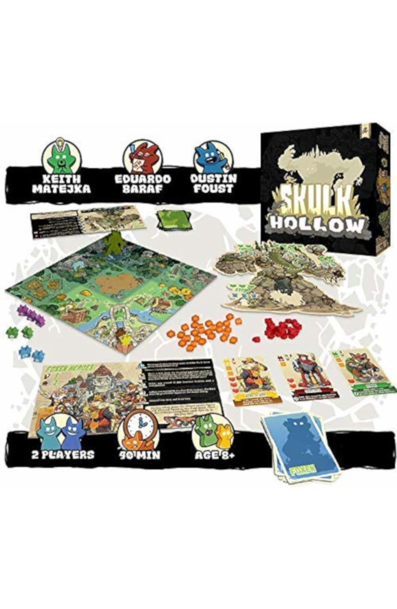 Pencil First Games, LLC Skulk Hollow Board Game, 2 Players, Alternate, color, Multicolored