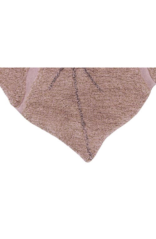 Lorena Canals Monstera Leaf Washable Area Rug In Brown