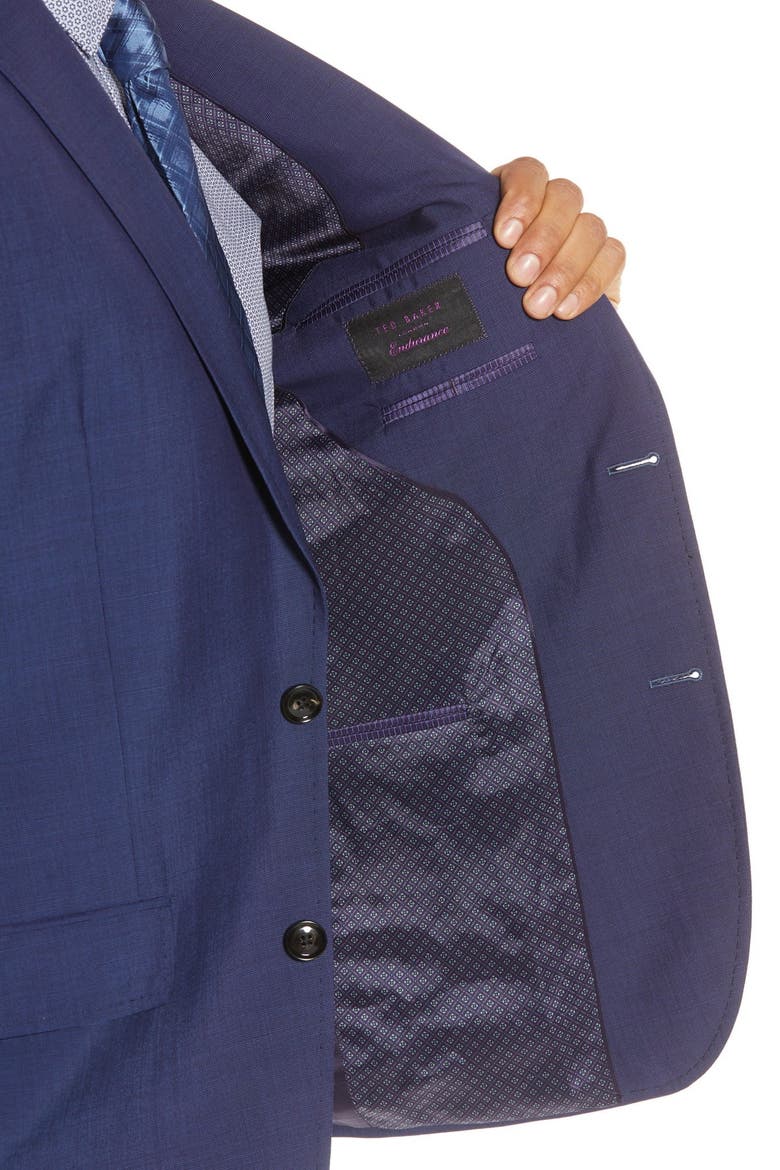 Jarrow Notch Collar Trim Fit Jacket, Alternate, color, BLUE