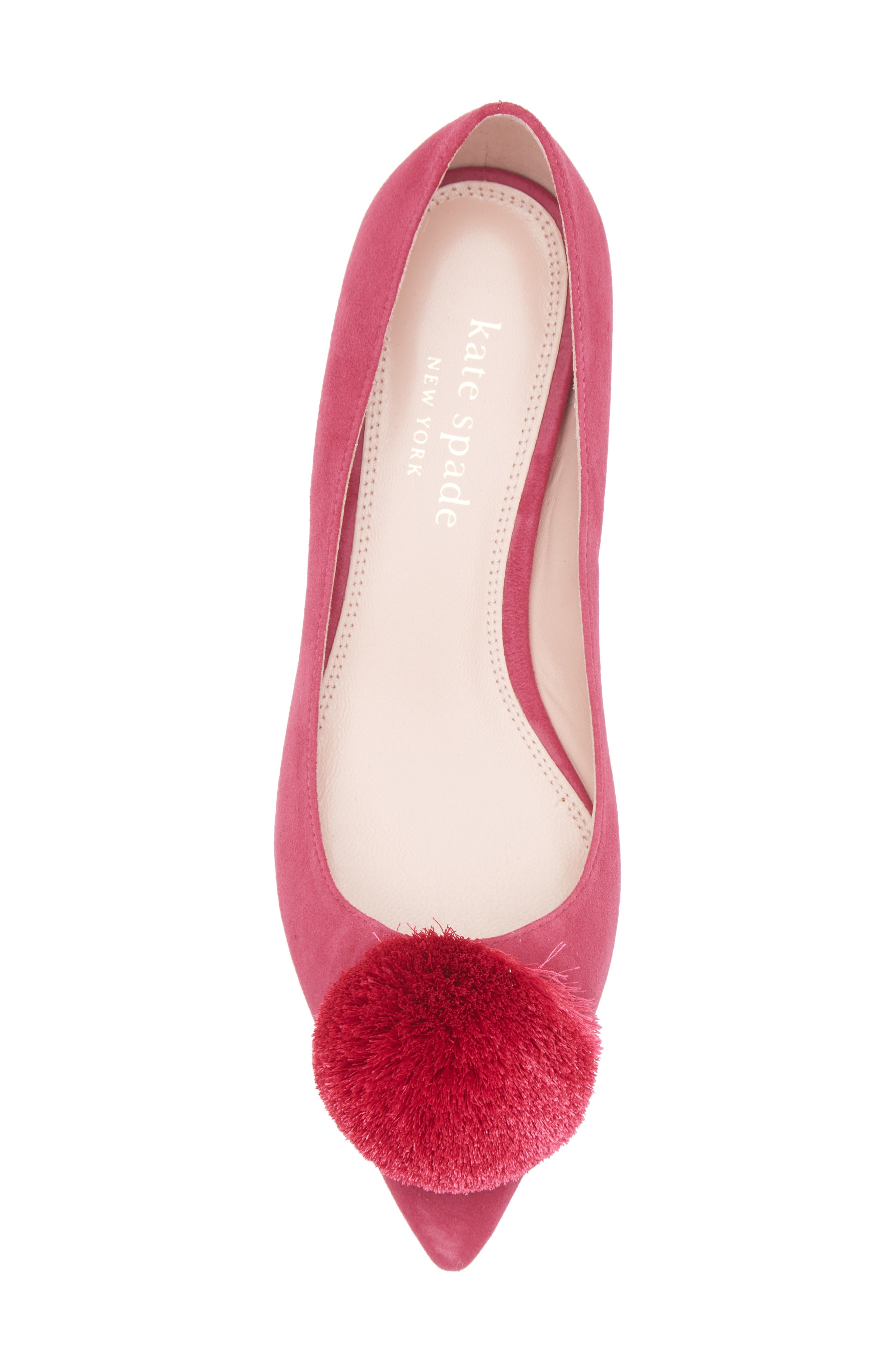 Kate Spade New York amour pom flat, Alternate, color, 