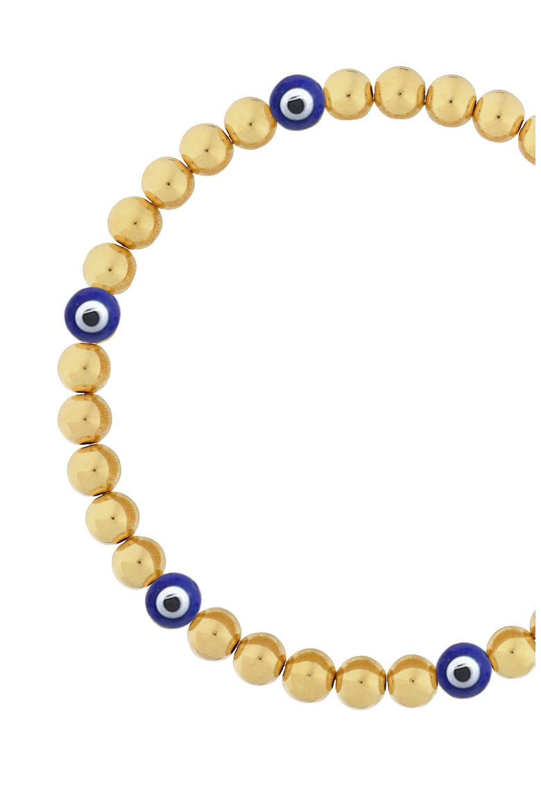 Women's 14K Gold Filled & Evil Eye Bead Bracelet, Alternate, color, Gold