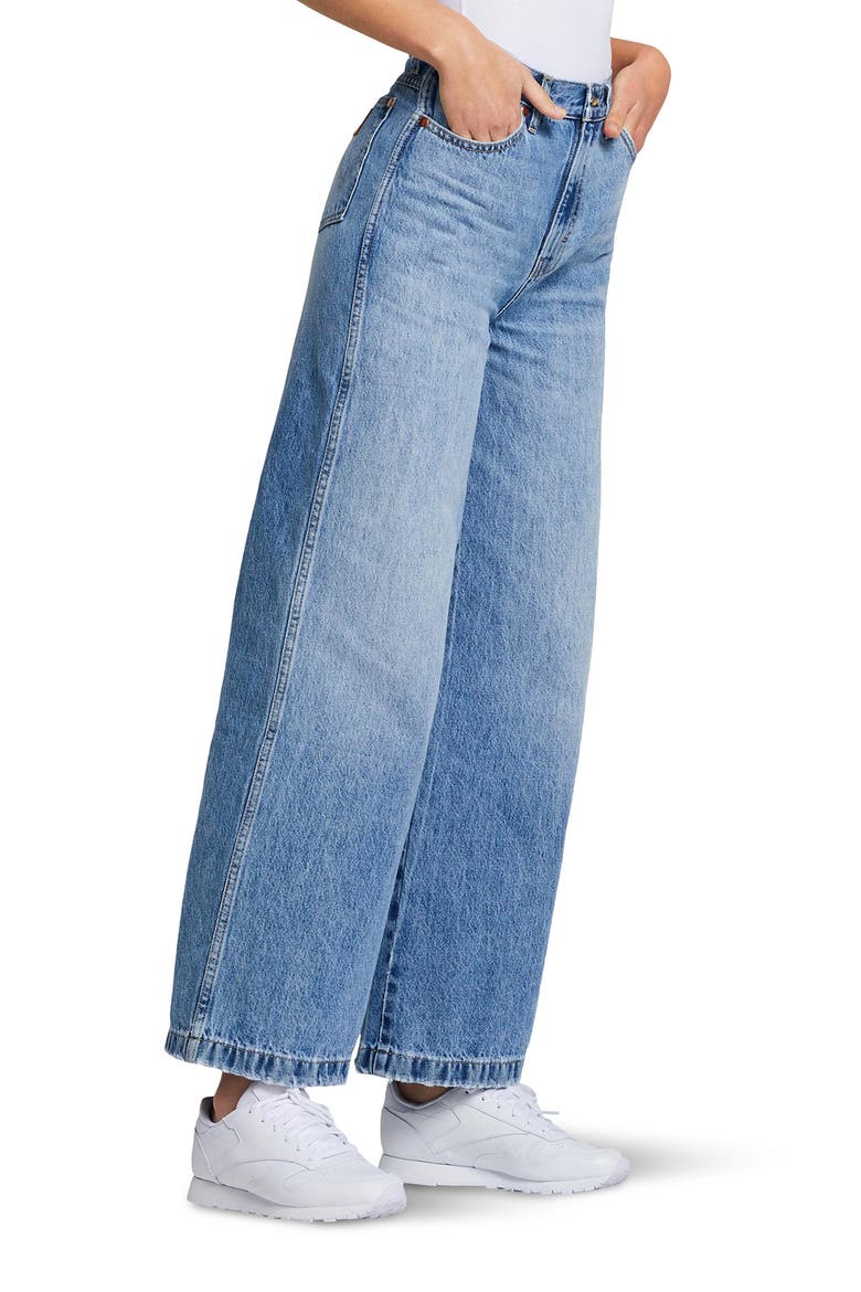 High Waist Wide Leg Jeans, Alternate, color, SUNNY