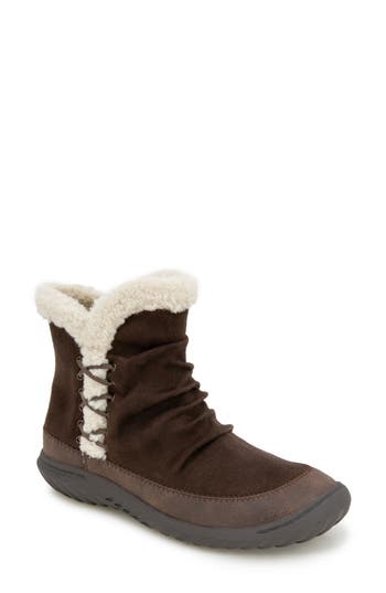 Jambu Briar Faux Fur Trim Bootie In Brown