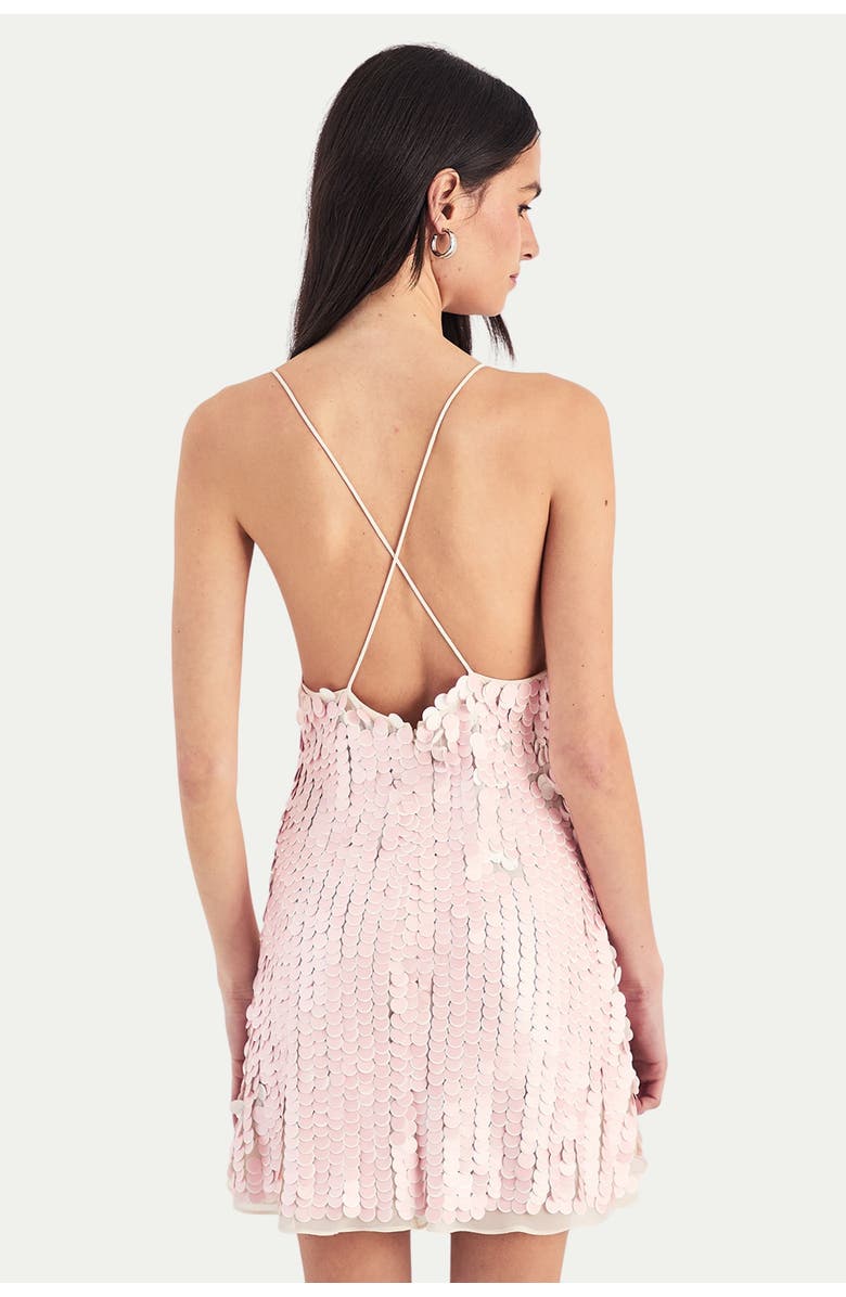 NASTY GAL Embellished Strappy Mini Dress, Alternate, color, Baby Pink
