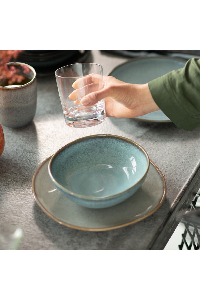 Lave Glace Rice Bowl, Alternate, color, Blue Green