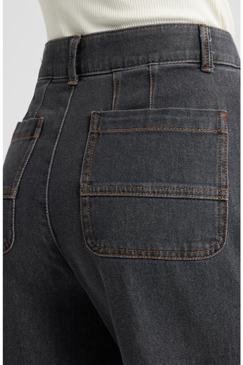 Whitney 'Ab'Solution Skyrise Wide Leg Ankle Jeans, Alternate, color, GREY