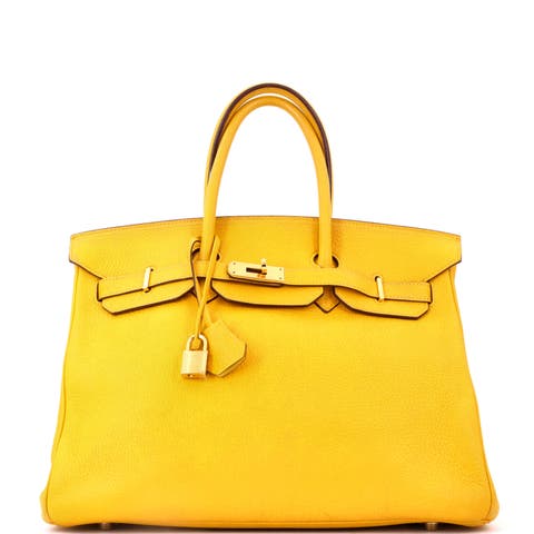 Birkin Handbag Yellow Togo with Gold Hardware 35