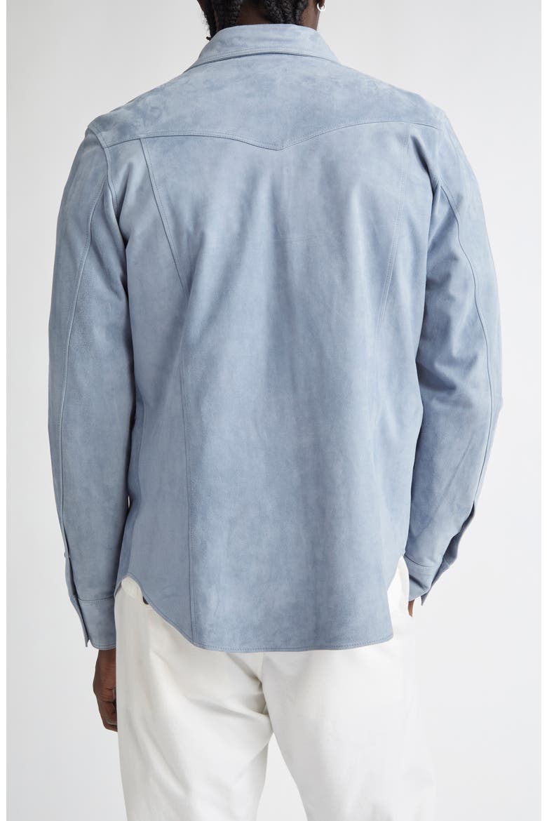 Texas Suede Snap-Up Shirt, Alternate, color, 08 DENIM