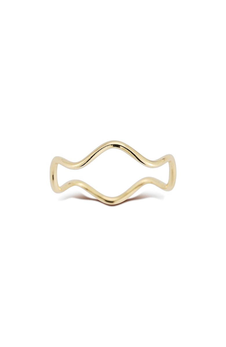 Ember Fine Jewelry 14K Gold Wavy Zigzag Ring, Main, color, Gold