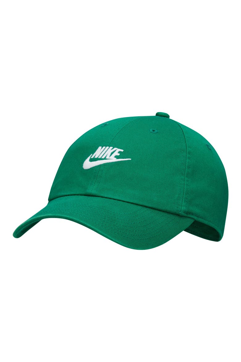 Club Futura Wash Baseball Cap, Main, color, MALACHITE/ WHITE