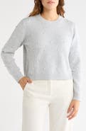 Splendid Imitation Pearl Crewneck Sweater