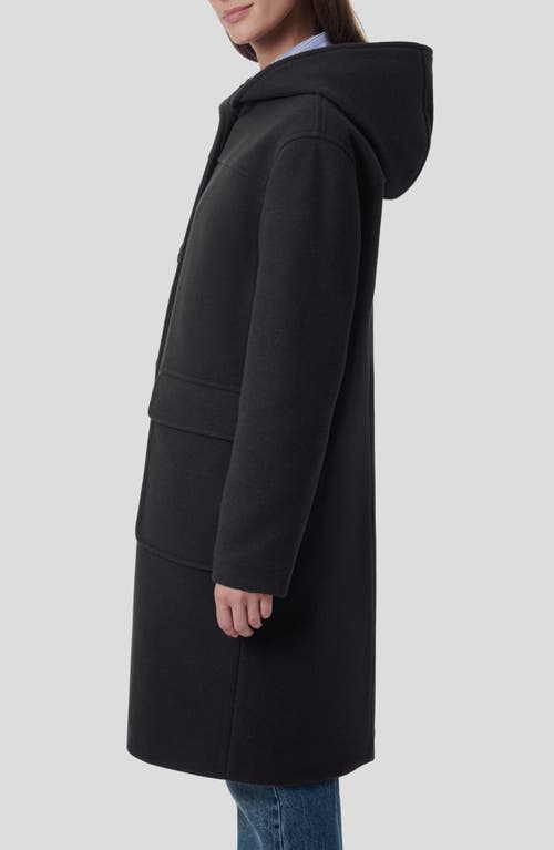 Bernardo Longline Hooded Coat In Black