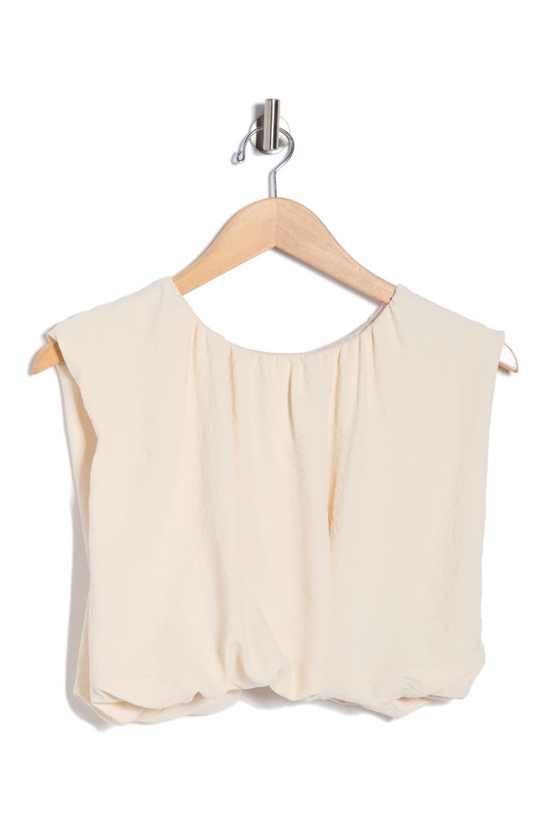 Bubble Hem Top, Alternate, color, NATURAL