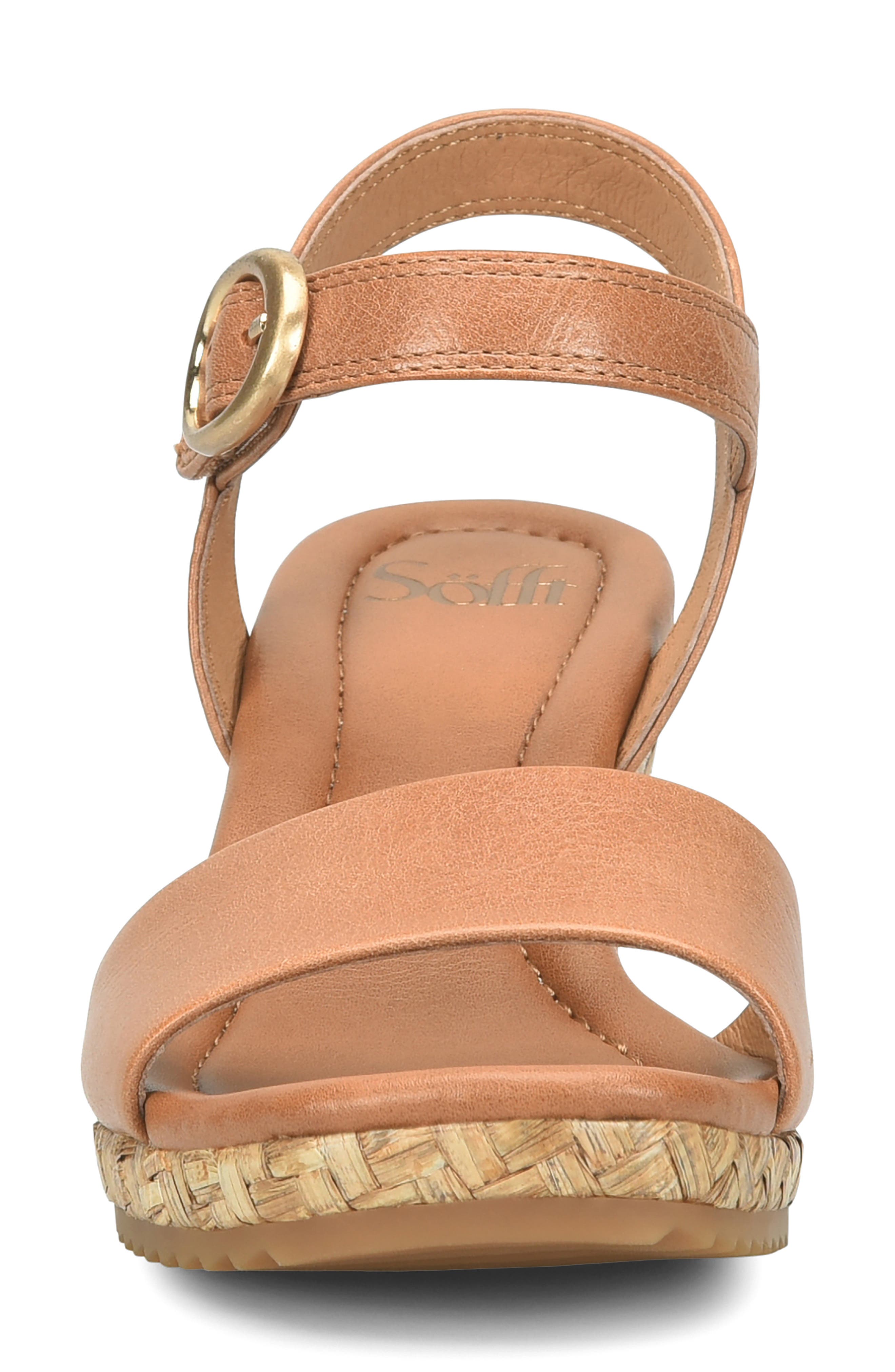 Söfft Inez Wedge Sandal, Alternate, color, Luggage