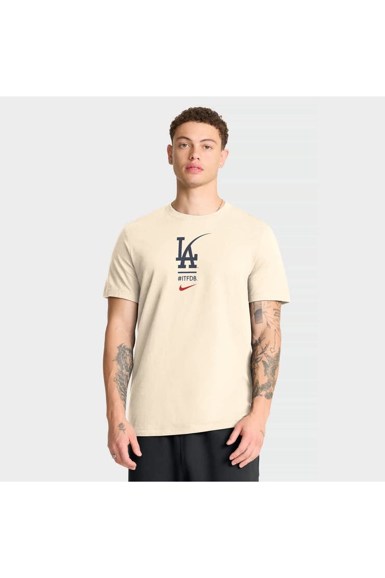 Men's Nike Cream Los Angeles Dodgers City Connect 2-Hit T-Shirt, Main, color, Cream