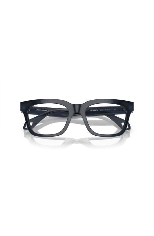 Giorgio Armani 52mm Rectangle Optical Glasses In Black