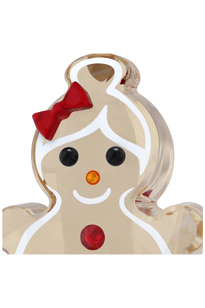 Holiday Cheers Set of 3 Crystal Gingerbread Ornaments, Alternate, color, WHITE