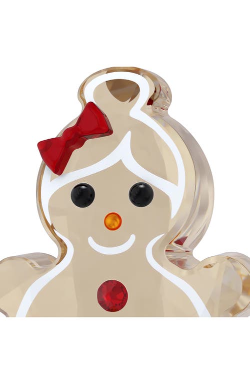 Swarovski Holiday Cheers Set Of 3 Crystal Gingerbread Ornaments In Brown