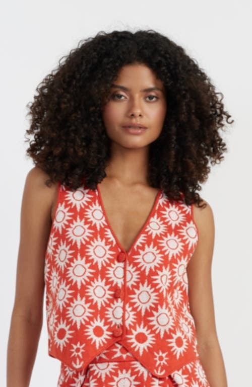 Shop Chinti & Parker Laura Whitmore Sunflower Waistcoat