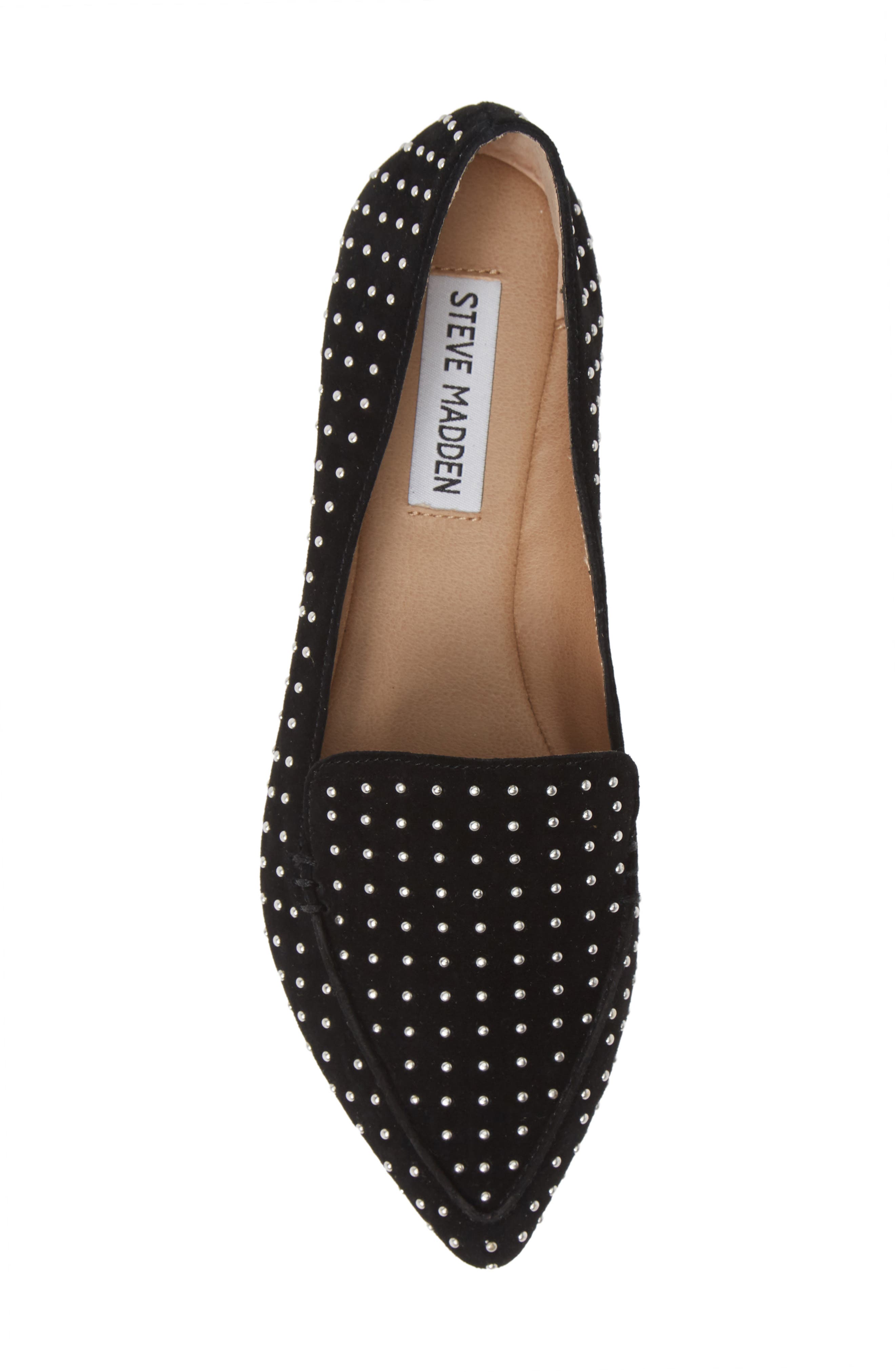 Steve Madden Feather Studded Loafer, Alternate, color, 