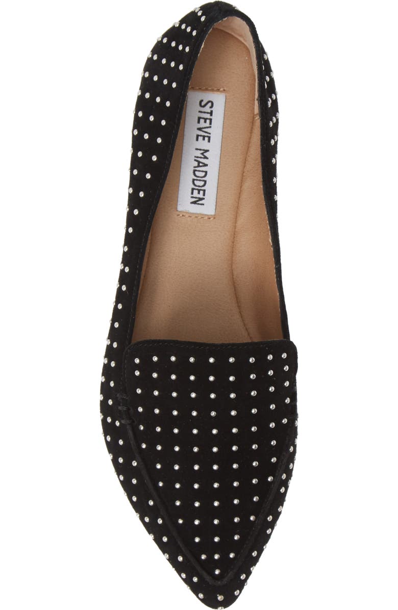 Steve Madden Feather Studded Loafer, Alternate, color,