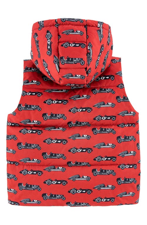 Calonie Kids' Dylan Reversible Down Hooded Puffer Vest In Red