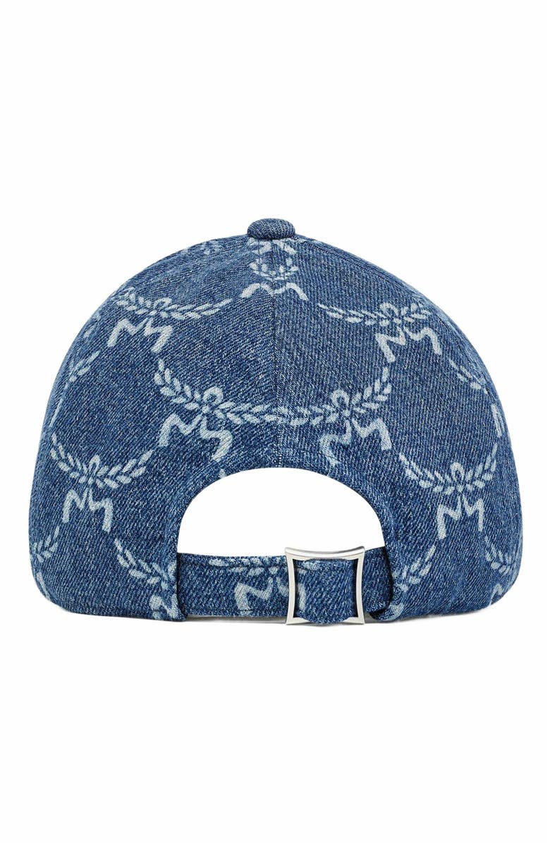 MCM Lauretos Denim Cap, Alternate, color,