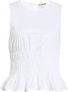 STAUD Culver Smocked Sleeveless Top