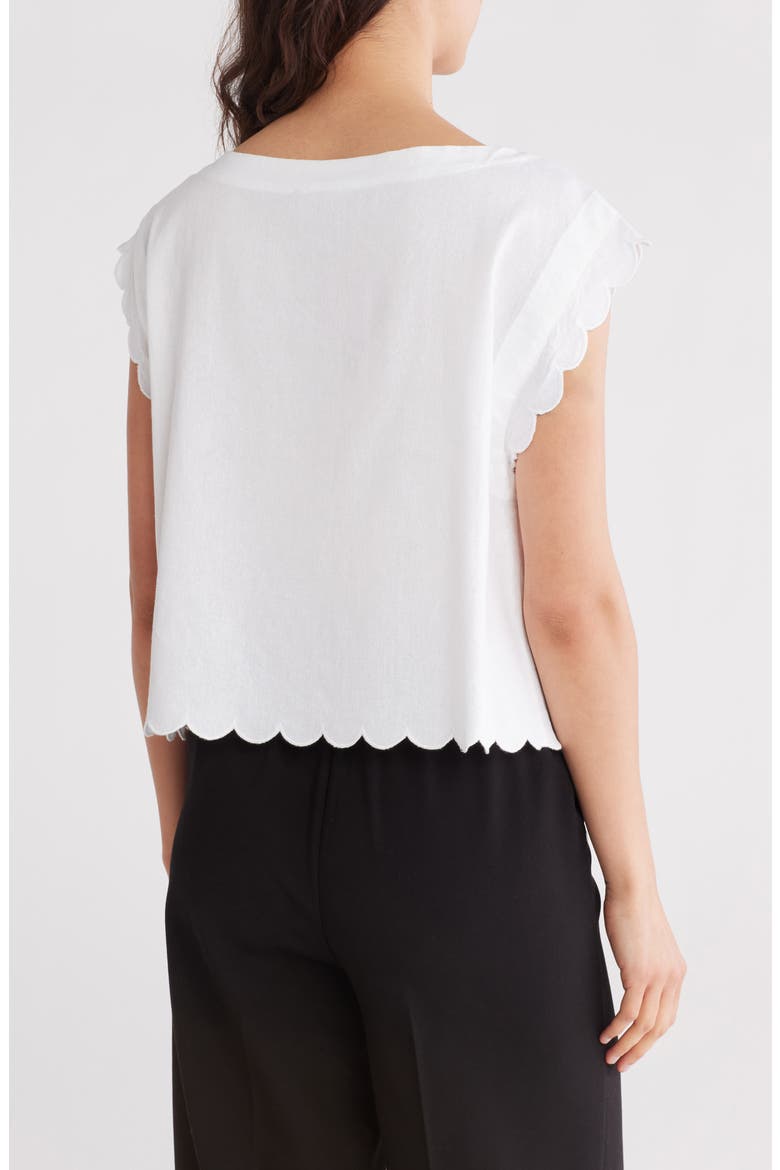 Scalloped Crop Tank, Alternate, color, WHITE