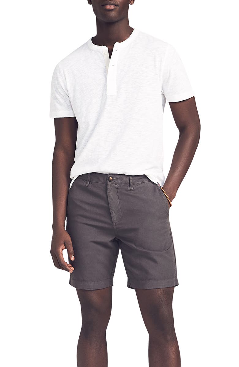 Faherty Cloud Cotton Harbor Flat Front Shorts, Main, color, 