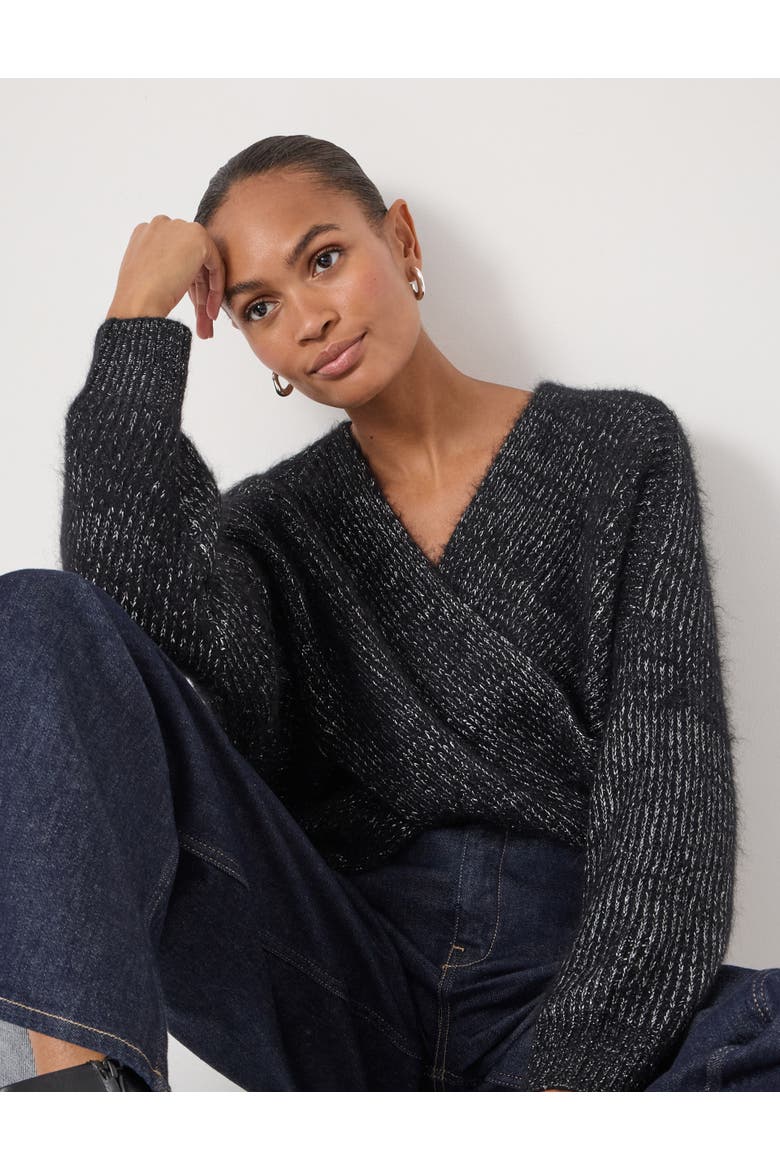 Betty Wool Blend Metallic Sweater, Alternate, color, Silver Metallic