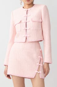 SAU LEE Abbie Metallic Tweed Jacket