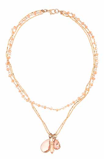 ZAXIE By Stefanie Taylor Crystal Charm Layered Necklace