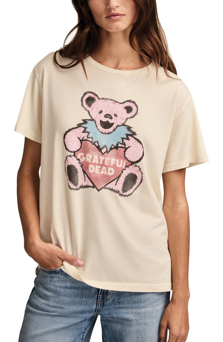 Lucky Brand Grateful Dead Valentine Bear Cotton Graphic T-Shirt, Main, color, Eggnog