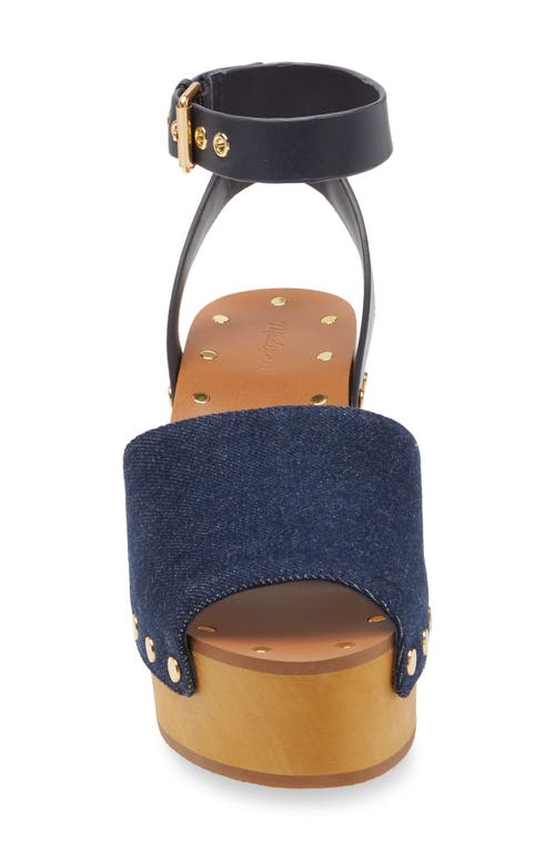 MADEWELL MADEWELL THE ANOUK DENIM PLATFORM CLOG SANDAL 