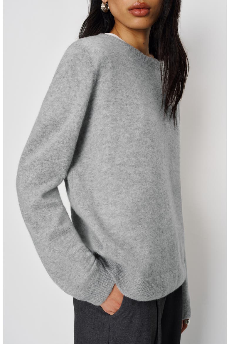 Oversize Cashmere & Wool Sweater, Alternate, color, GRANITE